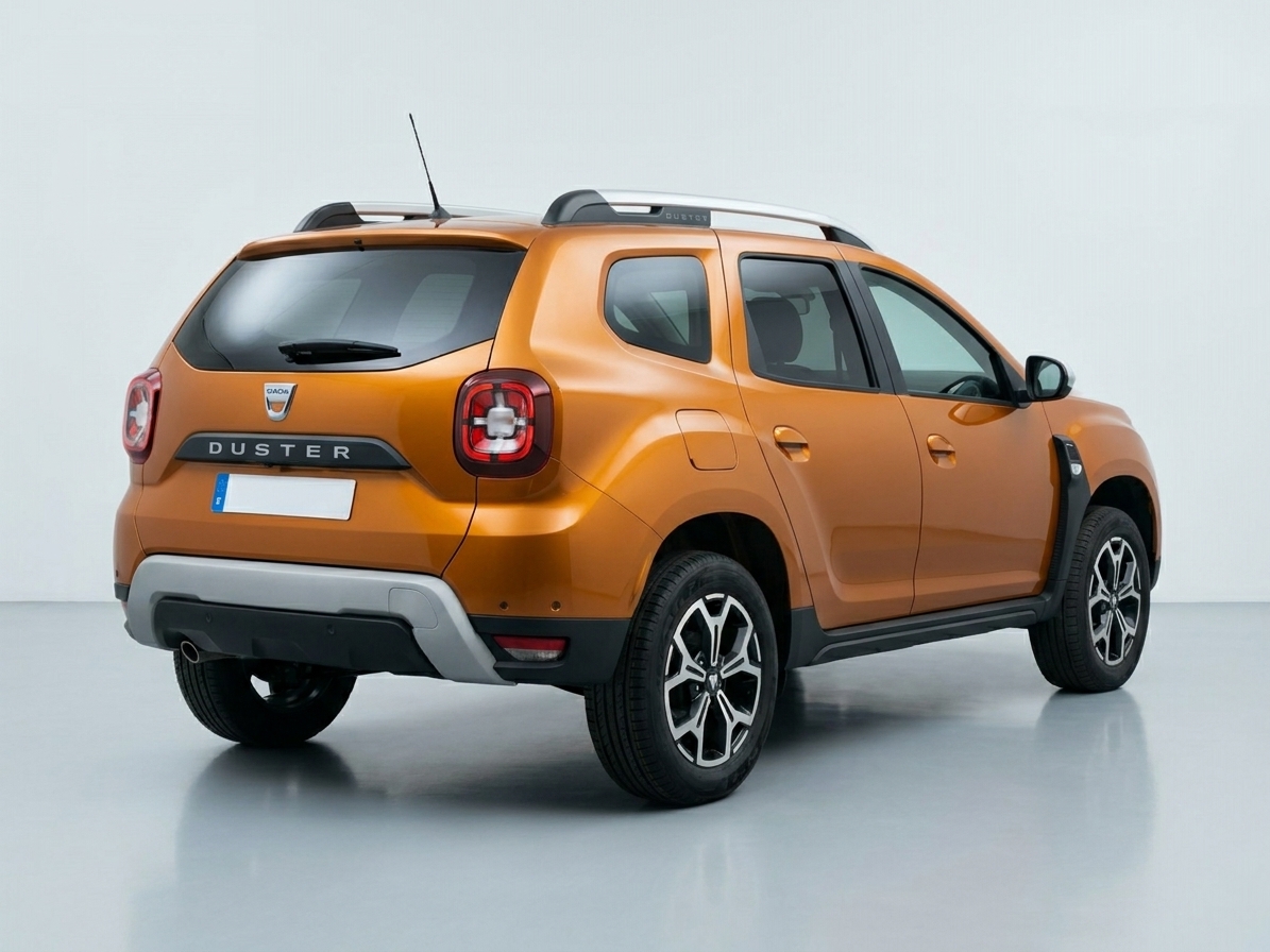 Dacia Duster Prestige — vue profil, fond studio